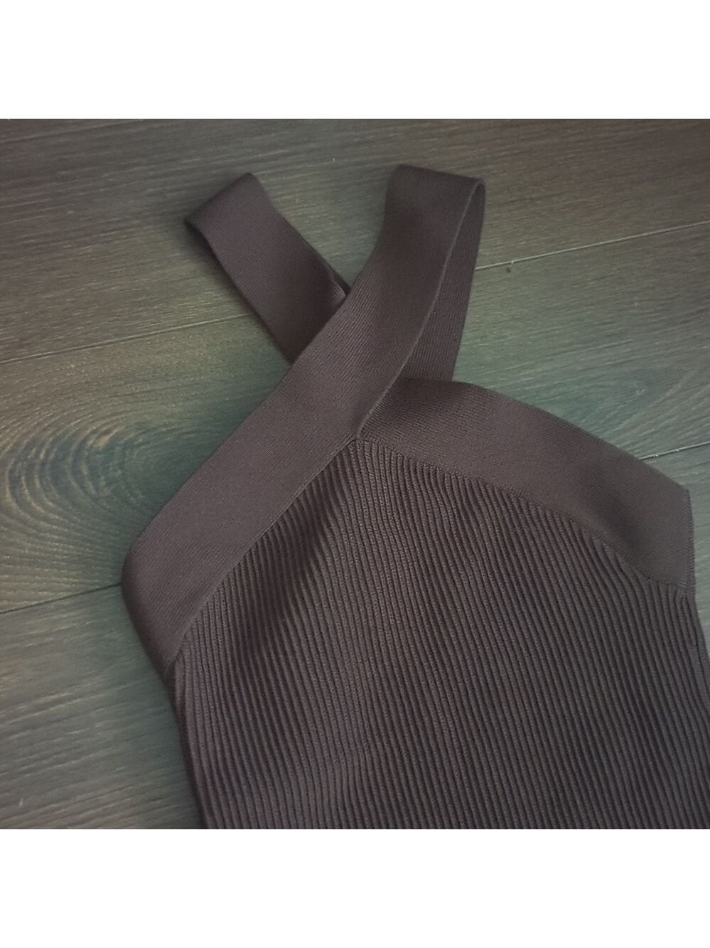 Aritzia Babaton Sculpt Knit Criss Cross Bodycon Mini Dress - Picture 6 of 10